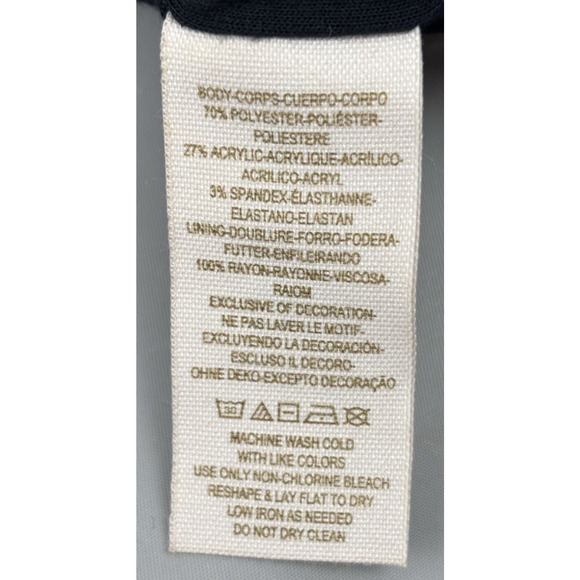 FREE PEOPLE Textured Stretch Knit Flounce Mini Dress Women's Small Black Boho - Picture 11 of 11